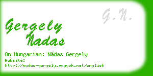 gergely nadas business card
